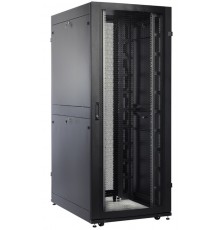 Шкаф серверный ПРОФ напольный 42U (800x1000) дверь перфор. 2 шт., черный, в сборе                                                                                                                                                                         