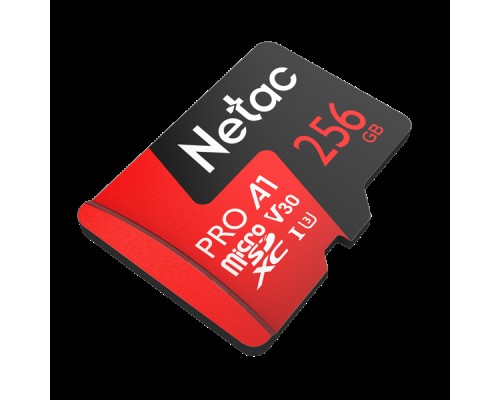 Носитель информации Netac P500 Extreme Pro MicroSDXC 256GB V30/A1/C10 up to 100MB/s, retail pack card only