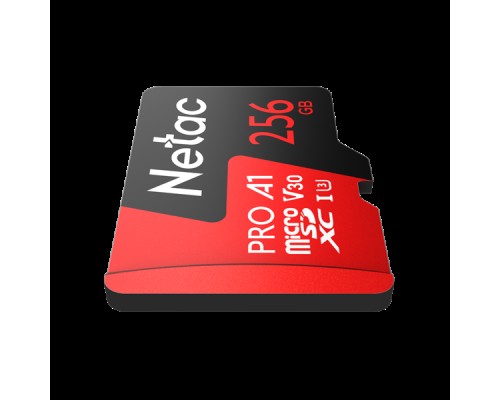 Носитель информации Netac P500 Extreme Pro MicroSDXC 256GB V30/A1/C10 up to 100MB/s, retail pack card only