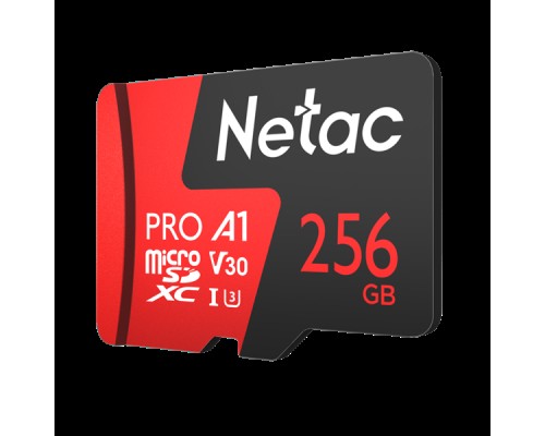 Носитель информации Netac P500 Extreme Pro MicroSDXC 256GB V30/A1/C10 up to 100MB/s, retail pack card only