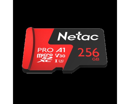 Носитель информации Netac P500 Extreme Pro MicroSDXC 256GB V30/A1/C10 up to 100MB/s, retail pack card only