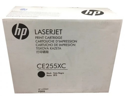 Картридж HP 55X для LJ P3015/M525dn/M521dw , черный (12500 стр.) (белая упаковка)