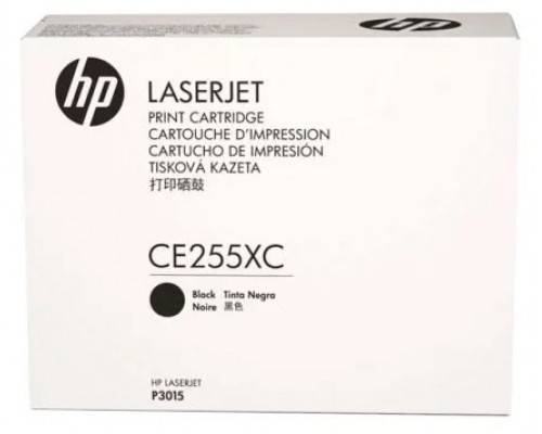 Картридж HP 55X для LJ P3015/M525dn/M521dw , черный (12500 стр.) (белая упаковка)