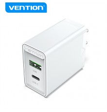 Зарядное устройство Vention 2-port USB(A+C) Wall Charger (18W/20W) EU-Plug White                                                                                                                                                                          