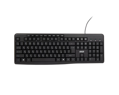 Клавиатура HIPER WIRED KEYBOARD OK-2200 BLACK