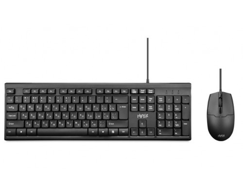 Клавиатура+мышь HIPER WIRED SET KEYBOARD/MOUSE OS-1000 BLACK