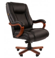 Офисное кресло Chairman   503 Россия кожа, черн.                                                                                                                                                                                                          