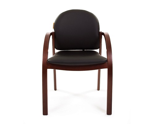Офисное кресло Конференц-стул Chairman 659 черный матовый (искусственная кожа/темный орех)