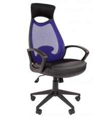 Офисное кресло Chairman    840 Россия черный пластик  TW-05 синий                                                                                                                                                                                         