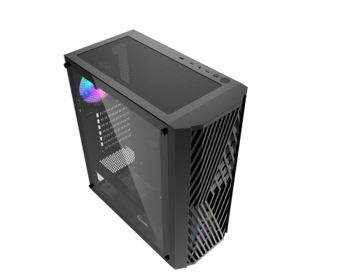 Корпус Powercase CMIPB-L4 Корпус Mistral P4B, Tempered Glass, 4x 120mm 5-color fan, чёрный, ATX  (CMIPB-L4)