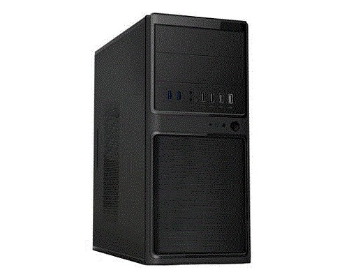 Корпус PowerCool  S6012-2U3C-500W (Midi Tower, Черн., БП500Вт., 2*USB3.0, 2*USB2.0, 1*USB TypeC)