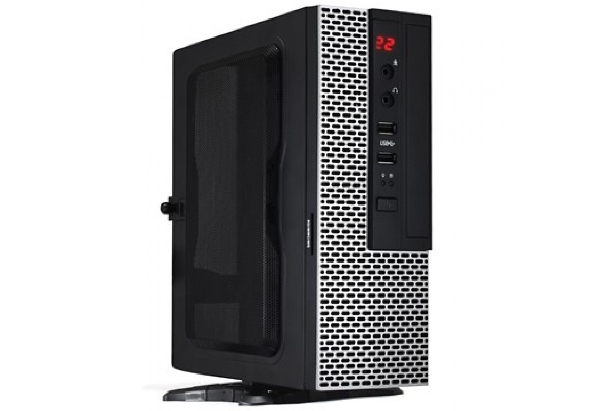 КорпусPowerCoolS0002-BSUSFF(Mini-ITX,Black,2*USB3.0+HDAudio,БПATX-200S)