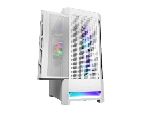 Корпус Cougar Airface RGB White, 2х140мм + 1x120mm ARGB Fan, ARGB Fan Hub, без БП, белый, ATX