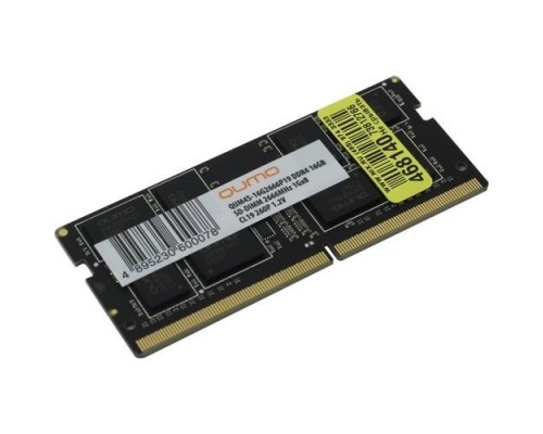 Модуль памяти QUMO DDR4 SODIMM 16GB QUM4S-16G2666P19 PC4-21300, 2666MHz