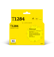 T2 C13T12844010 Картридж (IC-ET1284) для  EPSON Stylus S22/SX125/SX130/SX420W/Office BX305F желтый с чипом                                                                                                                                                