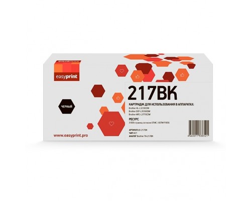 Easyprint TN-217BK Картридж LB-217BK для Brother HL-L3230CDW/DCP-L3550CDW/MFC-L3770CDW (3000 стр.) черный