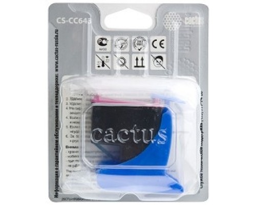 Cactus CC643HE Картридж №121 для  HP DeskJet D1663/D2563/D2663/D5563/F2423/F2483/F2493/F4213/F4275/F4283/F4583; PhotoSmart C4683/C4783,  (трехцветный)