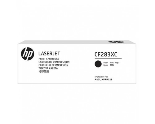 HP Картридж CF283XC 83X лазерный увеличенной емкости (2200 стр) (белая корпортивная коробка)