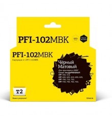 T2 PFI-102MBK  Картридж струйный для Canon imagePROGRAF iPF-500/510/600/605/610/650/655/700/710/720/750/755/760/765, матовый черный                                                                                                                       