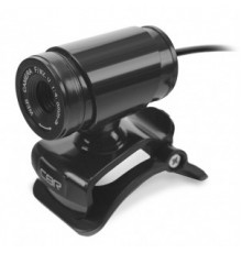 CBR CW 830M Black, Веб-камера с матрицей 0,3 МП, разрешение видео 640х480, USB 2.0, встроенный микрофон, ручная фокусировка, крепление на мониторе, длина кабеля 1,4 м, цвет чёрный                                                                       