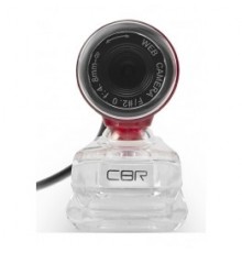 CBR CW 830M Red, Веб-камера с матрицей 0,3 МП, разрешение видео 640х480, USB 2.0, встроенный микрофон, ручная фокусировка, крепление на мониторе, длина кабеля 1,4 м, цвет красный                                                                        