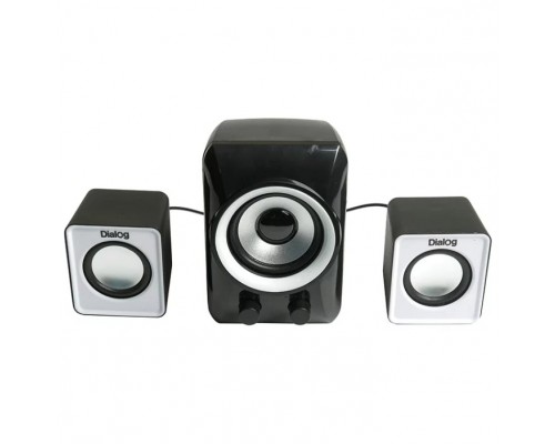 Dialog Colibri AC-202UP BLACK-WHITE - колонки 2.1, 11W RMS, черные, питание от USB