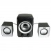 Dialog Colibri AC-202UP BLACK-WHITE - колонки 2.1, 11W RMS, черные, питание от USB