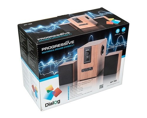 Dialog Progressive AP-150 BROWN - колонки 2.1, 10W+2*5W RMS, USB+SD reader