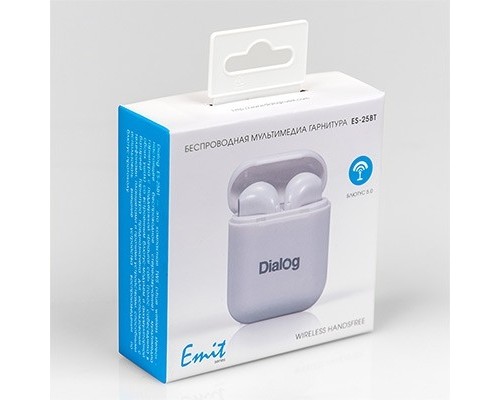 Dialog ES-25BT WHITE Bluetooth с кнопкой ответа для мобильных устройств