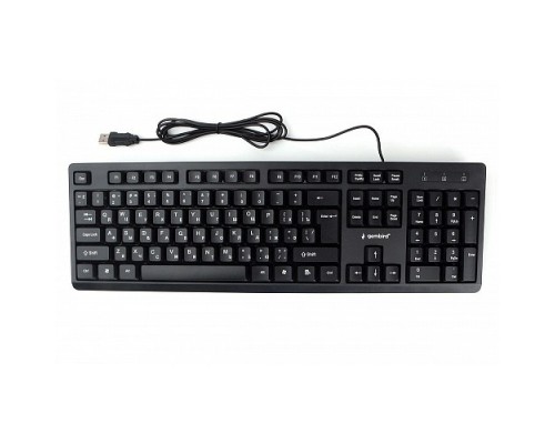 Клавиатура Gembird KB-8355U-BL,USB,черный, 104 клавиши, кабель 1,5м