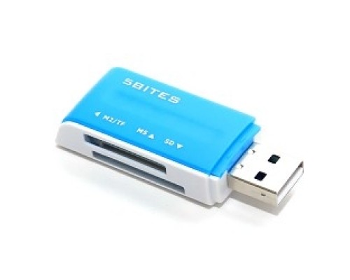 RE2-102BL (RE-102BL) Устройство ч/з карт памяти  USB2.0 / ALL-IN-ONE / USB PLUG / BLUE