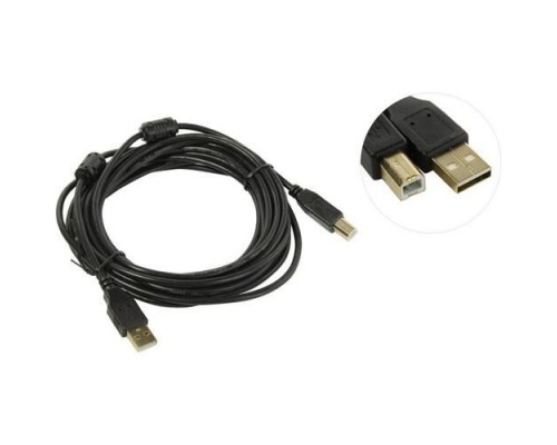 UC5010-050A Проф. кабель EXPRESS USB2.0 / AM-BM / FERRITES / 5M / BLACK