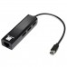 UA3C-45-09BK Кабель-адаптер  USB3.1 / 3*USB2.0 / RJ45 100MB / BLACK