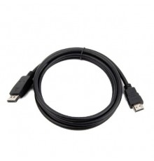 Кабель DisplayPort - HDMI, 20M/19M, однонаправленный конвертор сигнала с DisplayPort в HDMI, экран, 1,8м, черный [BXP-CC-DP-HDMI-018]                                                                                                                     