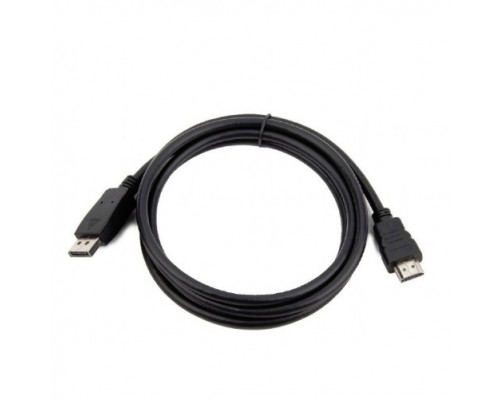 Кабель DisplayPort - HDMI, 20M/19M, однонаправленный конвертор сигнала с DisplayPort в HDMI, экран, 1,8м, черный [BXP-CC-DP-HDMI-018]