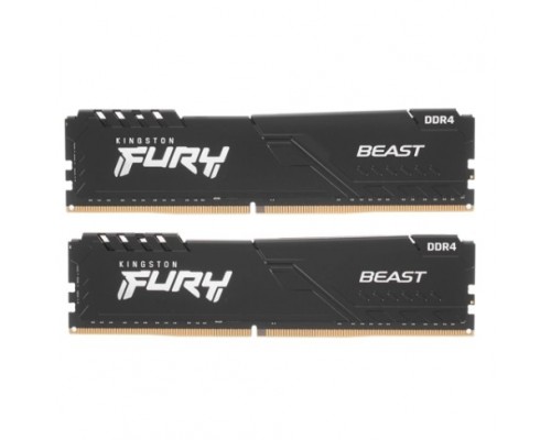 Модуль памяти Kingston KF432C16BBK2/32 FURY Beast Black 32GB Kit (2x16GB), DDR4-3200, CL16 DIMM, 2Gx8
