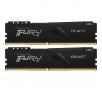Модуль памяти Kingston KF432C16BBK2/16 FURY Beast Black 16GB Kit (2x8GB), DDR4-3200, CL16 DIMM, 1Gx8                                                                                                                                                      