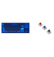 Клавиатура проводная, Q3-O3,RGB подсветка,коричневый свитч,87 кнопок, цвет синий                                                                                                                                                                          
