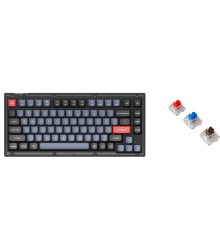 Клавиатура проводная, V1-C2,RGB подсветка, синий свитч,84 кнопоки, цвет черный                                                                                                                                                                            