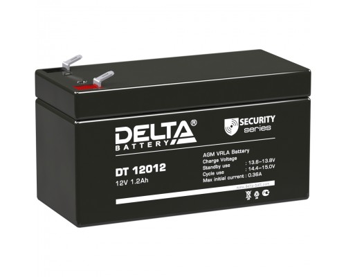 Аккумулятор Battery Delta DT 12012, voltage 12V, capacity 1.2Ah, 97х44х59mm