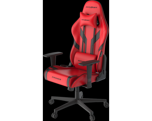 Компьютерное кресло/ Компьютерное кресло DXRacer Peak Prince up to 100kg/180cm, top gun, 3D armrest, leatherette, recline 135, 2' wheels, red black