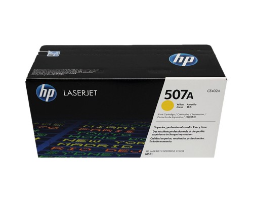 Оригинальный картридж hp CE402A № 507A жёлтый