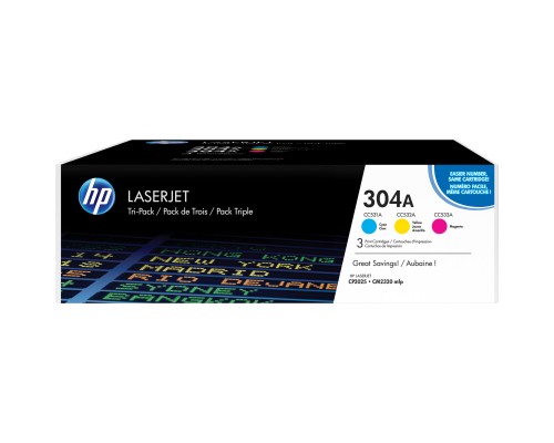 Тонер-картридж набор из 3 шт/ HP 304A CYM Tri-Pack LJ Toner Cartridge