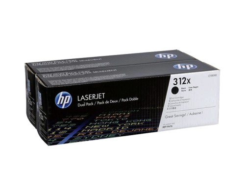 Оригинальный картридж hp CF380XD № 312X чёрный , двойная упаковка повышенной ёмкости