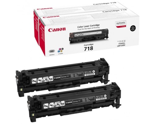 Тонер-картридж/ TONER BLACK 3.4K 718B TWIN PACK 2662B017 CANON