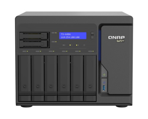 Сетевое хранилище Enterprise QNAP TS-h886-D1622-16G 8-Bay NAS Сетевое хранилище Enterprise QNAP TS-h886-D1622-16G 8-Bay NAS