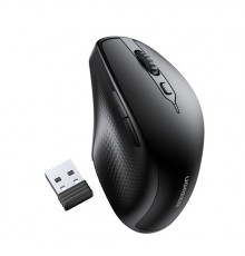 Мышь UGREEN MU101 (90395) Ergonomic Contoured-Shape Design Wireless Mouse - Black                                                                                                                                                                         