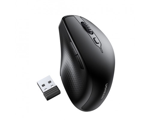 Мышь UGREEN MU101 (90395) Ergonomic Contoured-Shape Design Wireless Mouse - Black