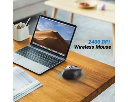 Мышь UGREEN MU003 (90371) Portable Wireless Mouse - Black