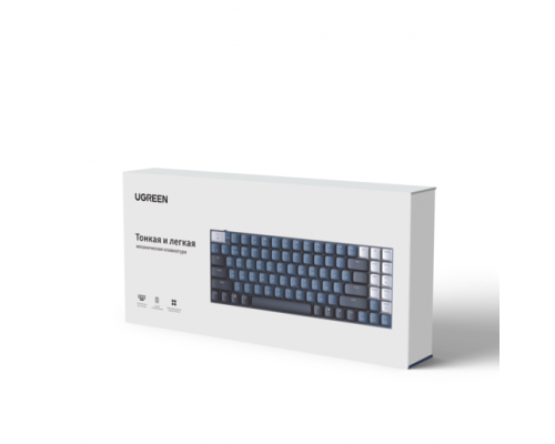 Клавиатура UGREEN KU102 (15228) Slim Mechanical Keyboard USB-C & Bluetooth - Blue